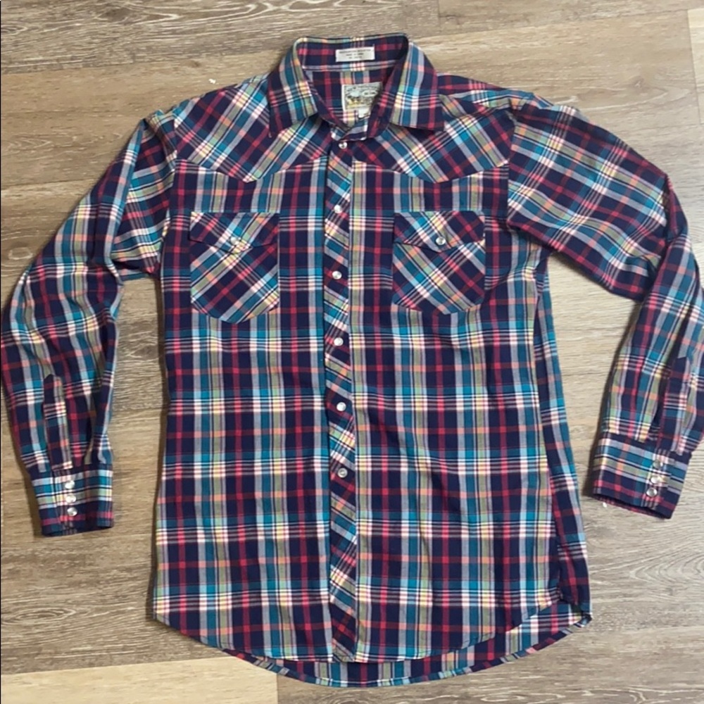 Vintage Pearl Snap Western Shirt levis wrangler